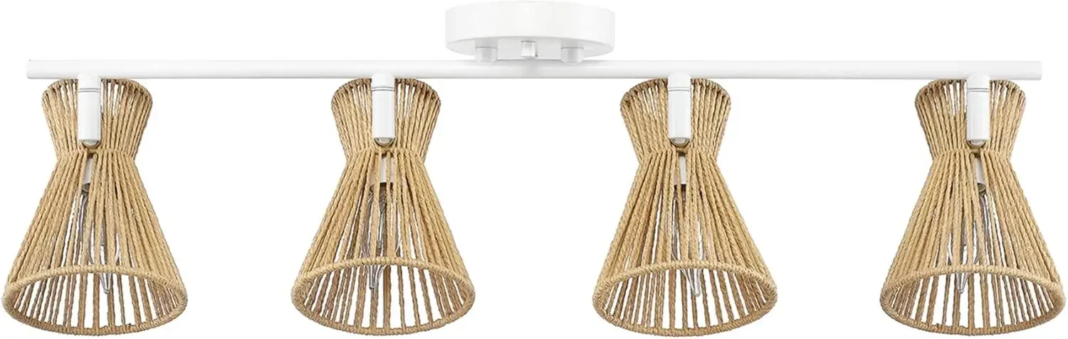 Electric 64000050 28" 4-Light Track Lighting, Matte White, Natural Twine Shades, Ceiling Light, Pivot Shade, Kitchen Lights, 4 B
Electric 64000050 28" 4-Light Track Lighting, Matte White, Natural Twine Shades, Ceiling Light, Pivot Shade, Kitchen Lights, 4 B