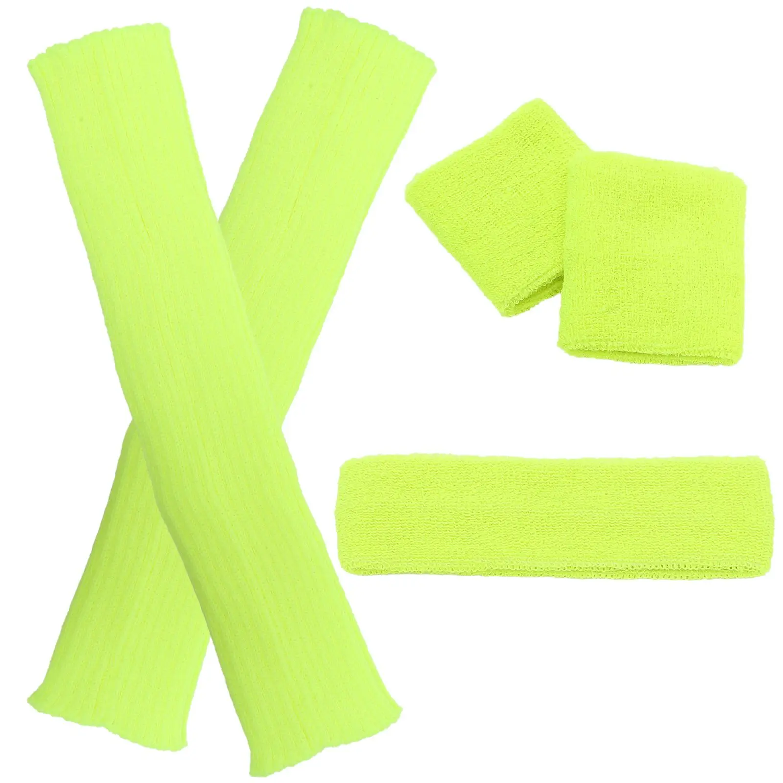 4pcs Fluorescent Yellow Elastic Sweatbands Set for Gym Yoga Running Tennis Basketball Headband Wristbands Leg Warmers Polyester
4pcs Fluorescent Yellow Elastic Sweatbands Set for Gym Yoga Running Tennis Basketball Headband Wristbands Leg Warmers Polyester