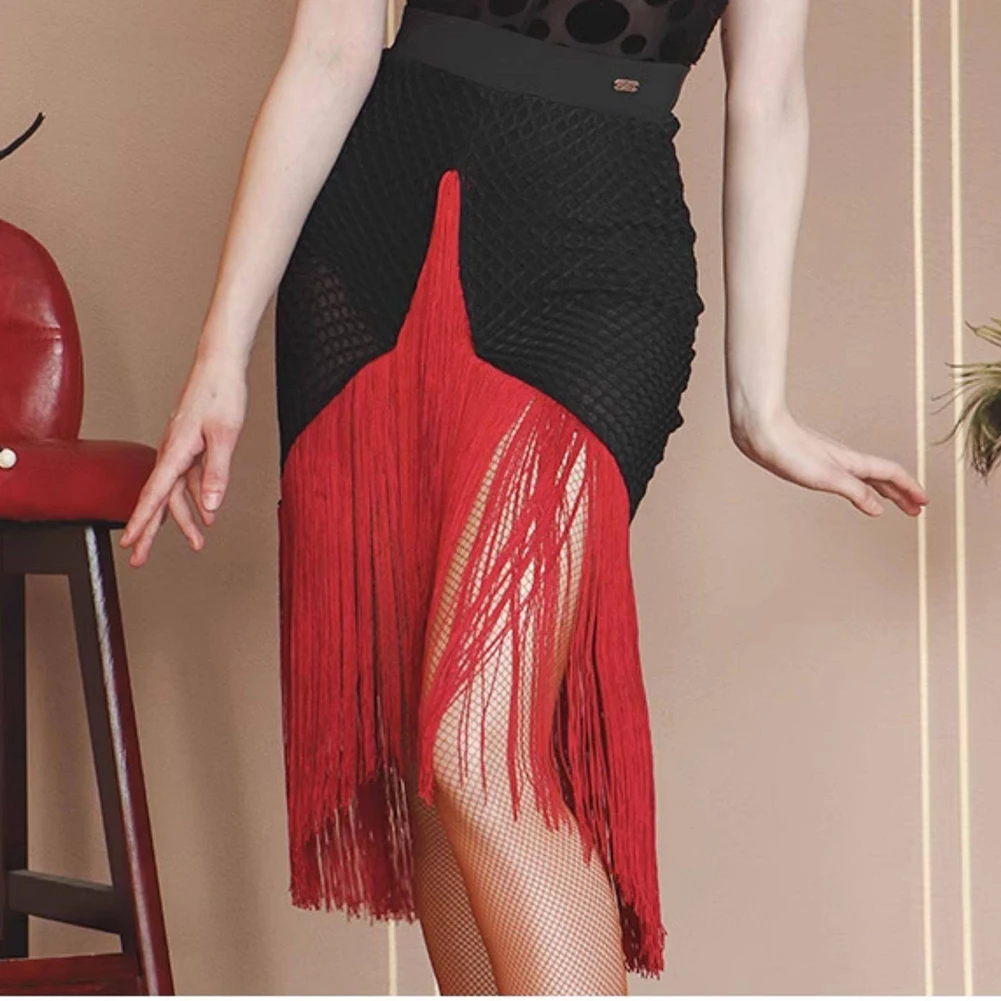 Latin Skirt New Ballroom Skirt Red Latin Dance Tassel Lace Black Perspective Samba Rumba Light Grey Dance All-Match Skirt
Latin Skirt New Ballroom Skirt Red Latin Dance Tassel Lace Black Perspective Samba Rumba Light Grey Dance All-Match Skirt