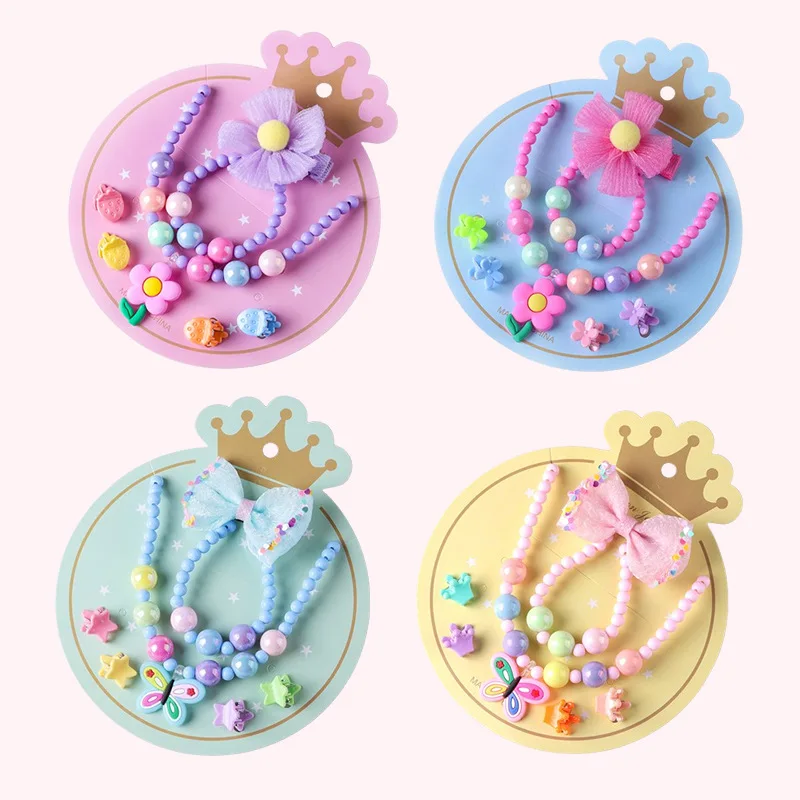 New children's multi style necklaces bracelets hair clips cute little girls' butterfly necklaces girls' jewelry sets
New children's multi style necklaces bracelets hair clips cute little girls' butterfly necklaces girls' jewelry sets