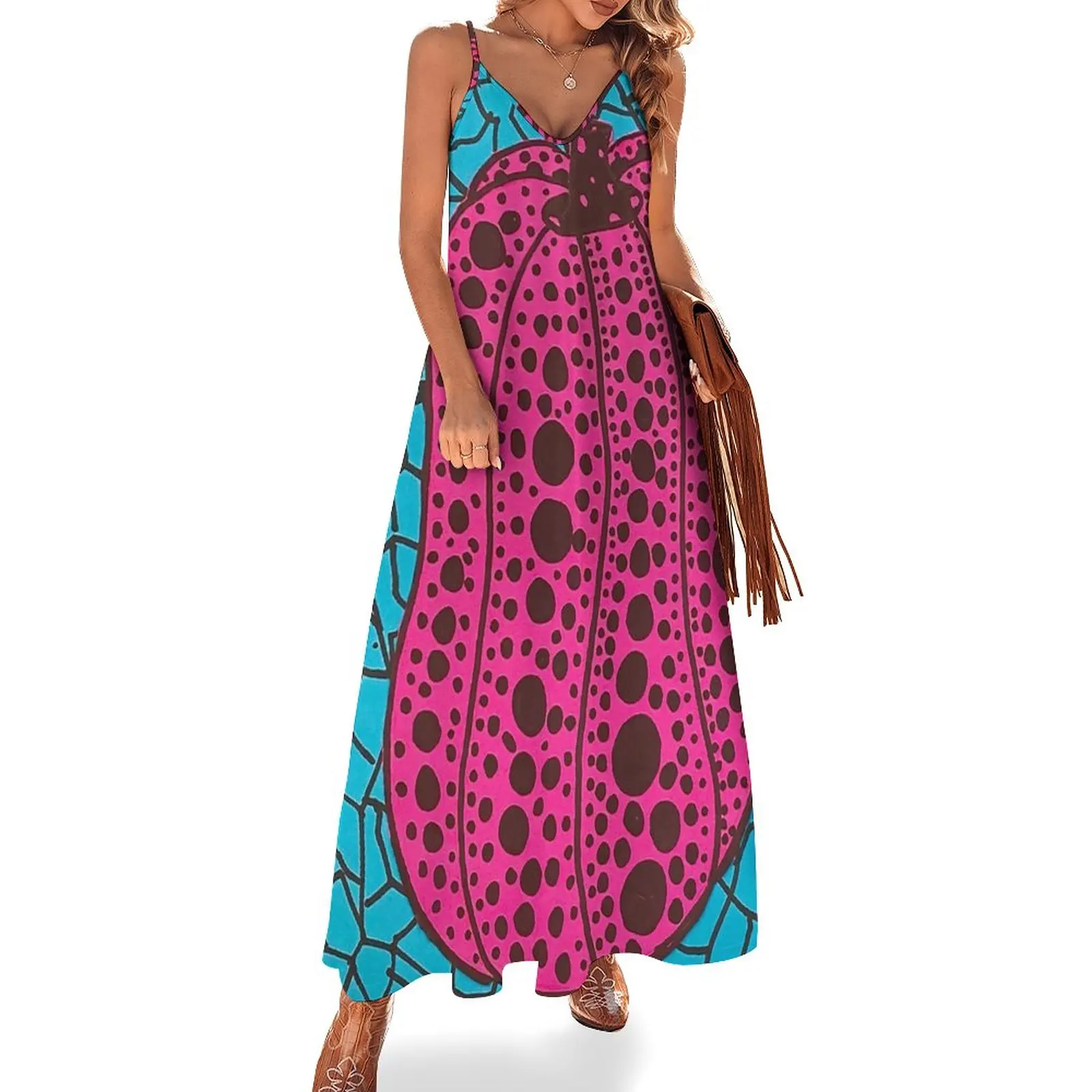 Yayoi Kusama - Pink Pumpkin Sleeveless Dress Female dress Casual dresses clothes for woman Women's summer long dress
Yayoi Kusama - Pink Pumpkin Sleeveless Dress Female dress Casual dresses clothes for woman Women's summer long dress