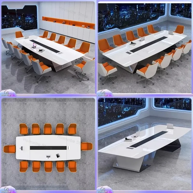 Modern Wooden MDF Conference Table for Office Meeting Room Luxury Boardroom Desk with Ergonomic Chairs Set Home Office
Modern Wooden MDF Conference Table for Office Meeting Room Luxury Boardroom Desk with Ergonomic Chairs Set Home Office