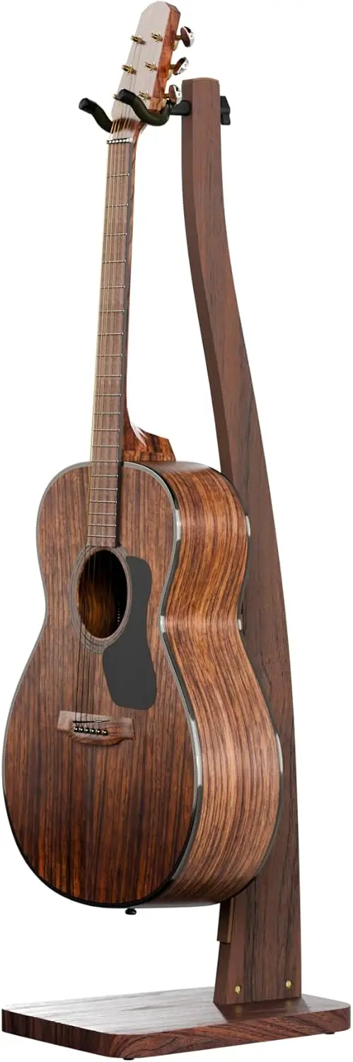 Wood Guitar Stand for Acoustic Electric Bass, Floor Standing Holder, Black Walnut
Wood Guitar Stand for Acoustic Electric Bass, Floor Standing Holder, Black Walnut