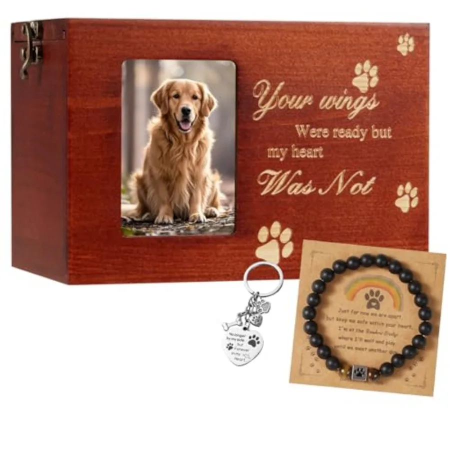 Pet Urns for Dog or Cat Ashes Sets Pet Cremation Urns Medium Wooden Keepsake Memory Box with Photo Frame with Black Flannel Lin
Pet Urns for Dog or Cat Ashes Sets Pet Cremation Urns Medium Wooden Keepsake Memory Box with Photo Frame with Black Flannel Lin