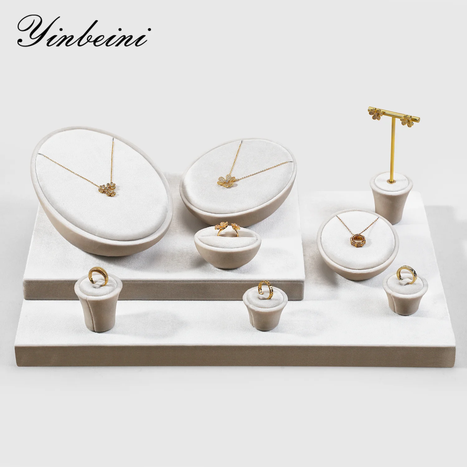 Набор подставок для ювелирных изделий Yinbeini: бархатный держатель для колец, серег и ожерелий, органайзер, демонстрационный лоток для ювелирных изделий на столешницу TB022
Набор подставок для ювелирных изделий Yinbeini: бархатный держатель для колец, серег и ожерелий, органайзер, демонстрационный лоток для ювелирных изделий на столешницу TB022