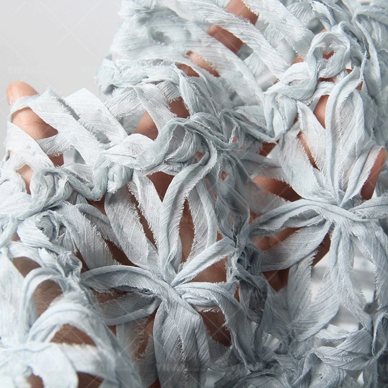 High Density Hollow Art Woven Texture Ribbon Embroidery Fabric Wedding Dress Designer Material By The Yard
High Density Hollow Art Woven Texture Ribbon Embroidery Fabric Wedding Dress Designer Material By The Yard