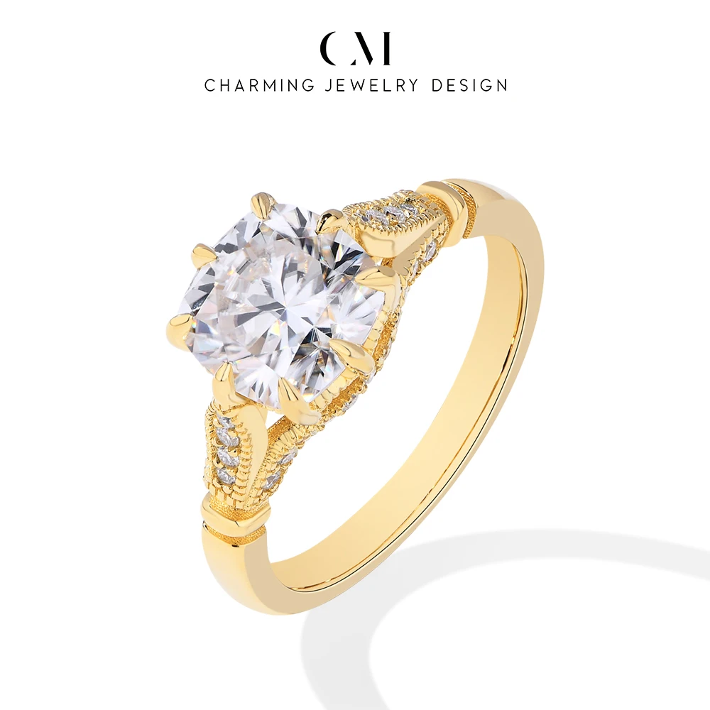 CHARMING Original Design Moissanite Ring Lab Diamond Sparkling 925 Sterling Silver for Women Engagement Fine Customized Jewelry
CHARMING Original Design Moissanite Ring Lab Diamond Sparkling 925 Sterling Silver for Women Engagement Fine Customized Jewelry