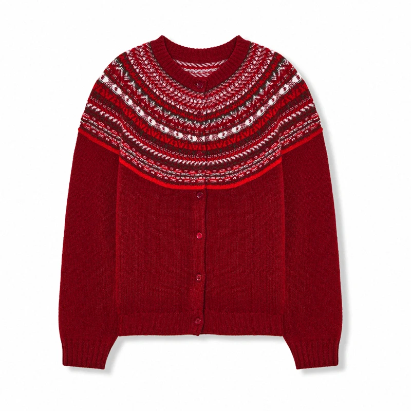 Classic Autumn Winter Woman Sweater Fair Isle Female 100% Merino Wool Knitted Cardigan Cashmere Ladies Long Sleeve Clothing Tops
Classic Autumn Winter Woman Sweater Fair Isle Female 100% Merino Wool Knitted Cardigan Cashmere Ladies Long Sleeve Clothing Tops