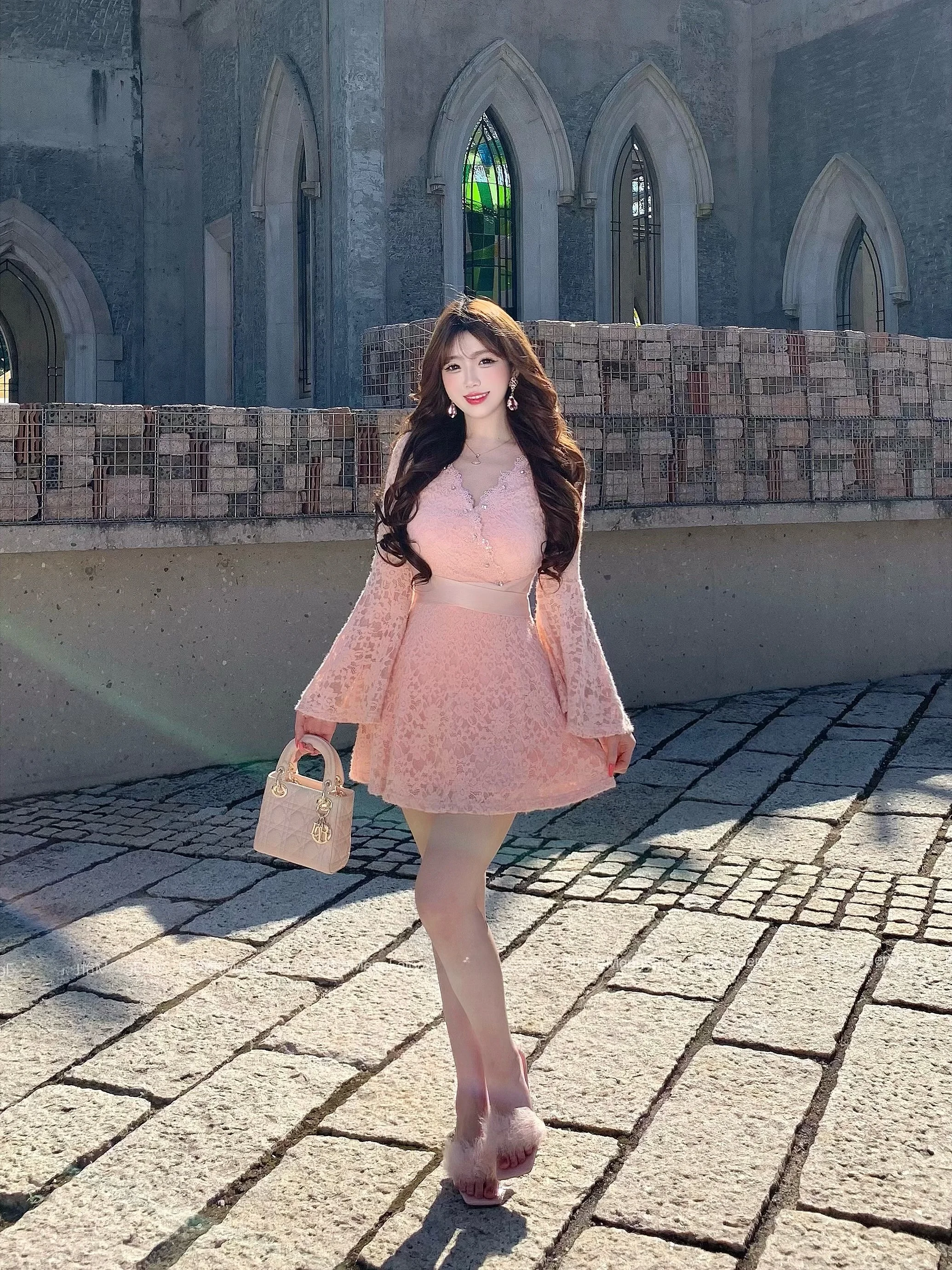 Ele Long Sve Lace Insert Waist Cinching Bell Sve Design Women's Dr Faionable Casual V-ne Zipper Closure Dr
Ele Long Sve Lace Insert Waist Cinching Bell Sve Design Women's Dr Faionable Casual V-ne Zipper Closure Dr