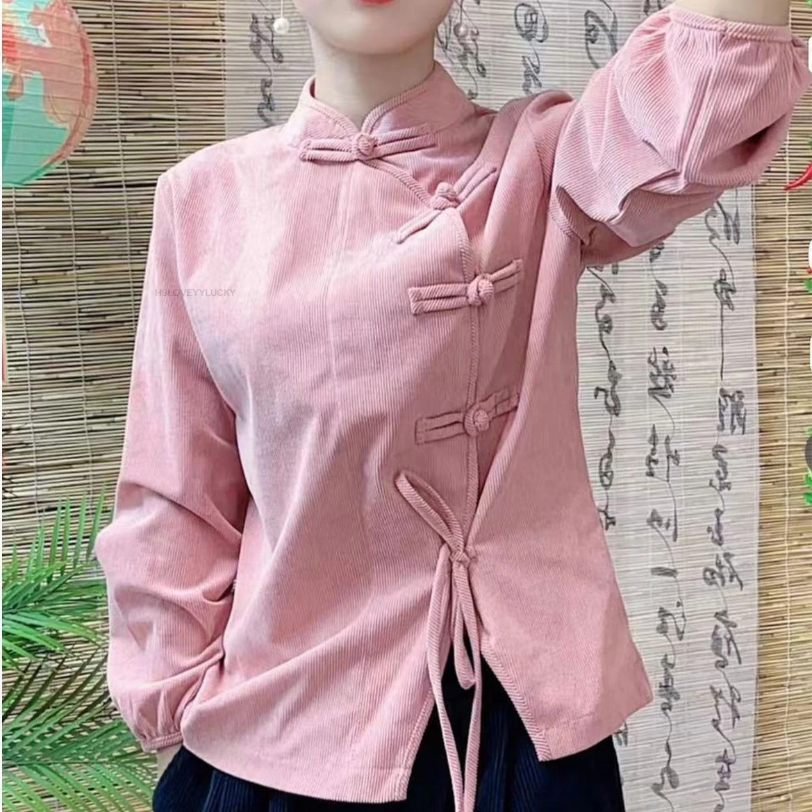 New Chinese Style Spring Summer Vintage Cotton Line Blouse Loose Chinese Style National Retro Casual Tang Suit Top Pink Blouse
New Chinese Style Spring Summer Vintage Cotton Line Blouse Loose Chinese Style National Retro Casual Tang Suit Top Pink Blouse