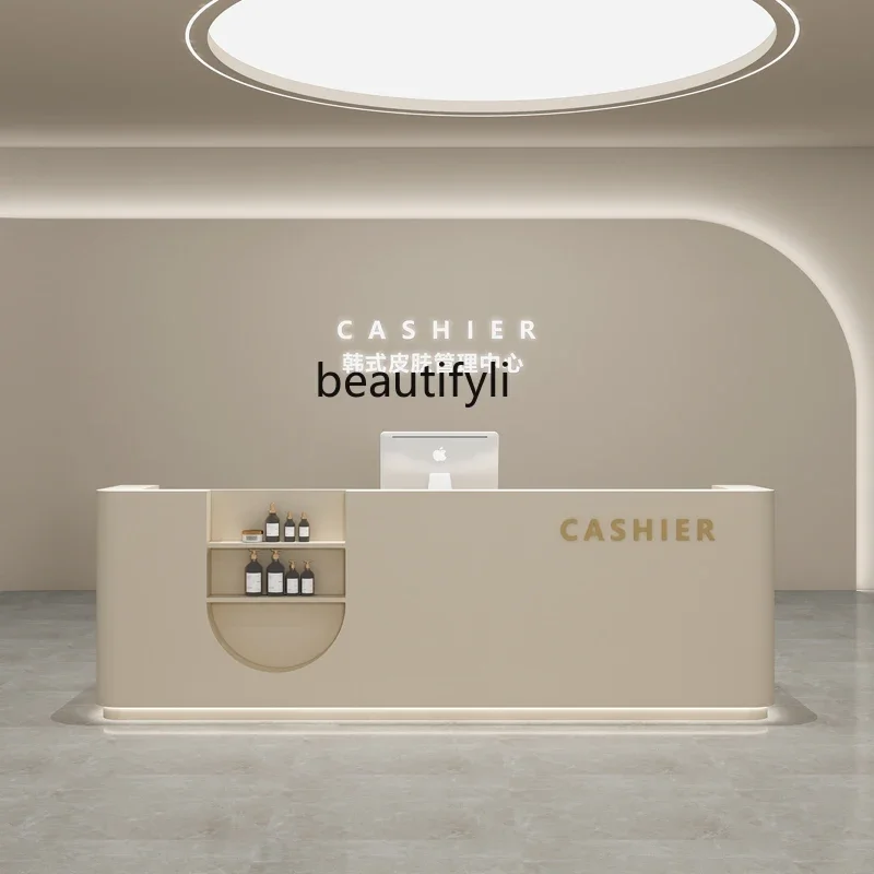 Painting cream wabi wind bar table checkout page beauty salon front desk cabinet modern simple women's clothing store reception
Painting cream wabi wind bar table checkout page beauty salon front desk cabinet modern simple women's clothing store reception