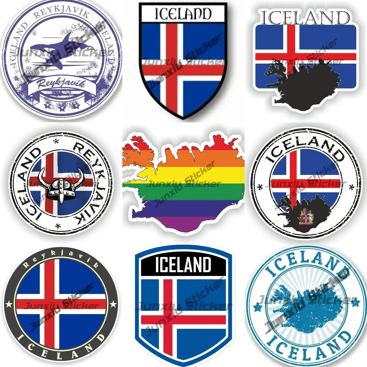 Iceland Coat of Arms Emblem Stickers Iceland Reykjavik Seal Sticker Round Flag Gay Rainbow Map for Car Bumper Laptop Book Fridge
Iceland Coat of Arms Emblem Stickers Iceland Reykjavik Seal Sticker Round Flag Gay Rainbow Map for Car Bumper Laptop Book Fridge