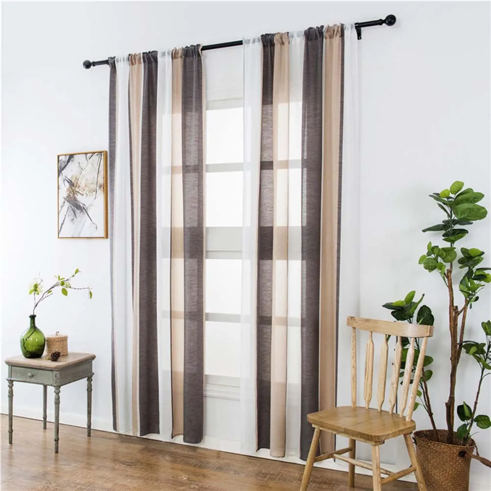 Colorful Sheer Curtains Multicolor Voile Window Tulle Home Decor Bedroom Living Room Bathroom Privacy Polyester Striped Design
Colorful Sheer Curtains Multicolor Voile Window Tulle Home Decor Bedroom Living Room Bathroom Privacy Polyester Striped Design