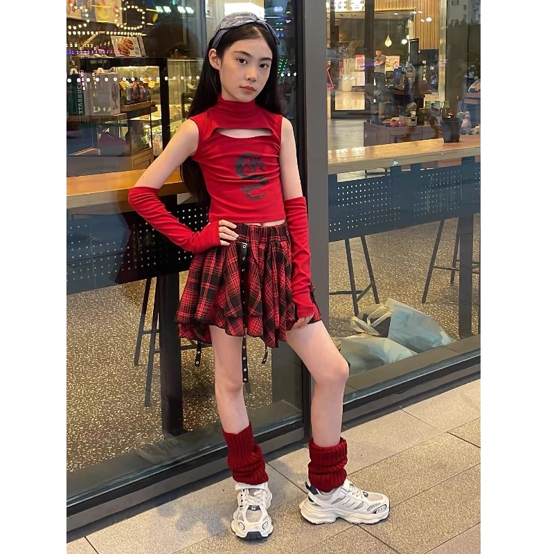Girls' Hip-Hop Jazz Dance Performance Outfits for Kids, Trendy Belly-Baring Streetwear for Young Girls
Girls' Hip-Hop Jazz Dance Performance Outfits for Kids, Trendy Belly-Baring Streetwear for Young Girls
