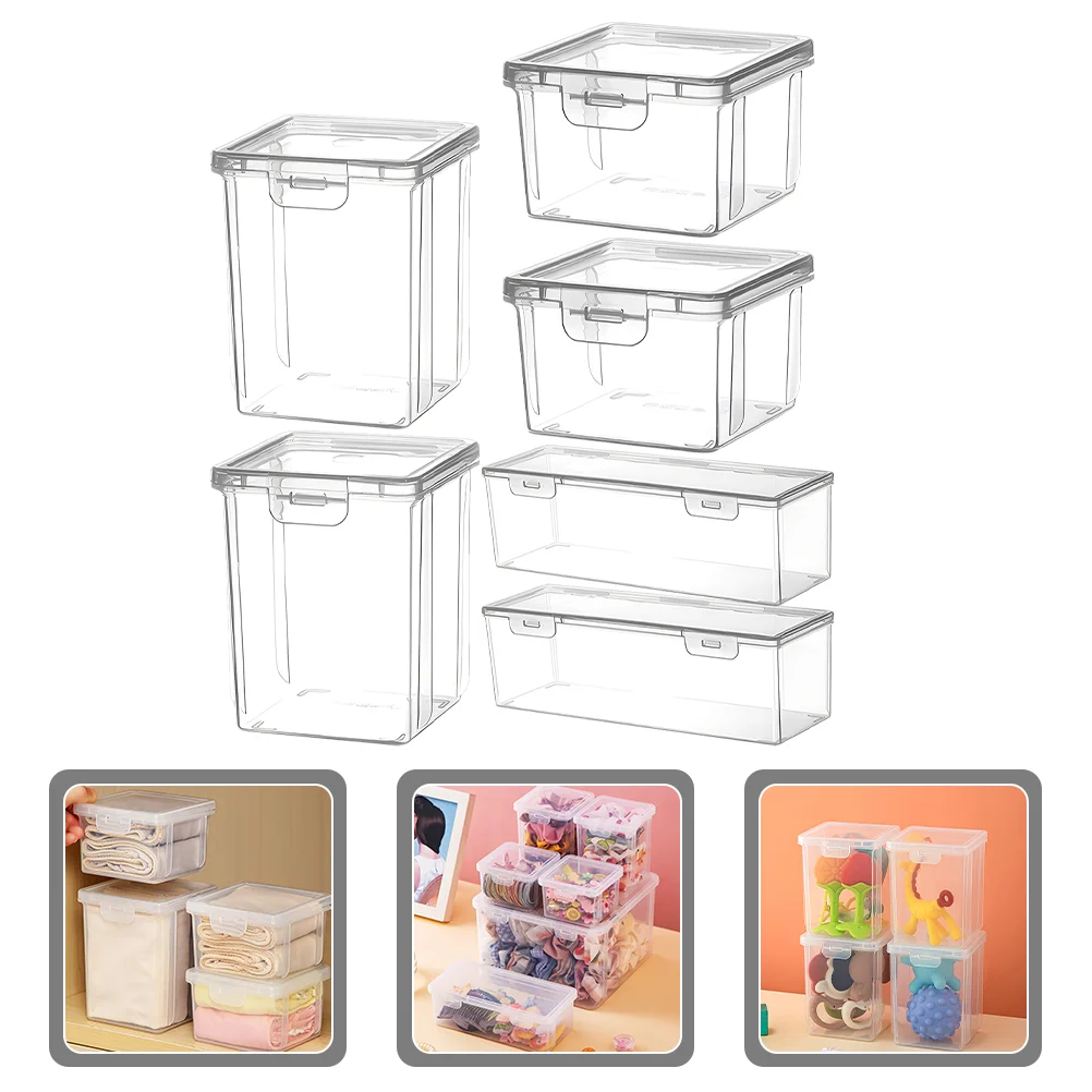 6Pcs Storage Boxes Clear Plastic Transparent Containers Spice ganizer Hinge Lid HairClip Jewelry Portable Small Travel Size
6Pcs Storage Boxes Clear Plastic Transparent Containers Spice ganizer Hinge Lid HairClip Jewelry Portable Small Travel Size