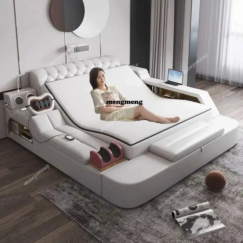 Electronic Up Lift Bed Night Lamp Multifonction Queen Size Foldable Bed Couch Storage Space Camas De Casal Bedroom
Electronic Up Lift Bed Night Lamp Multifonction Queen Size Foldable Bed Couch Storage Space Camas De Casal Bedroom