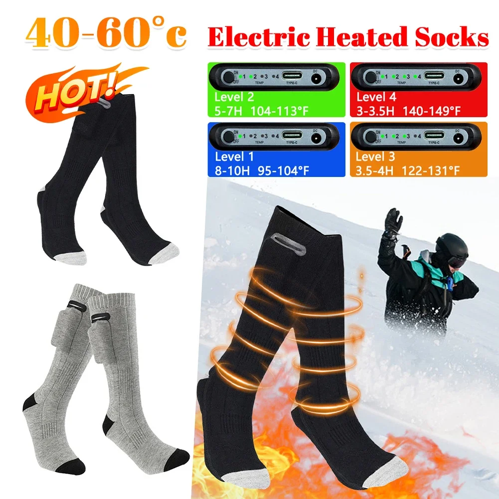 Electric Heated Socks 3 Modes Winter Thermal Socks Washable Outdoor Skiing Foot Warmer Heating Socks for Men and Women
Electric Heated Socks 3 Modes Winter Thermal Socks Washable Outdoor Skiing Foot Warmer Heating Socks for Men and Women