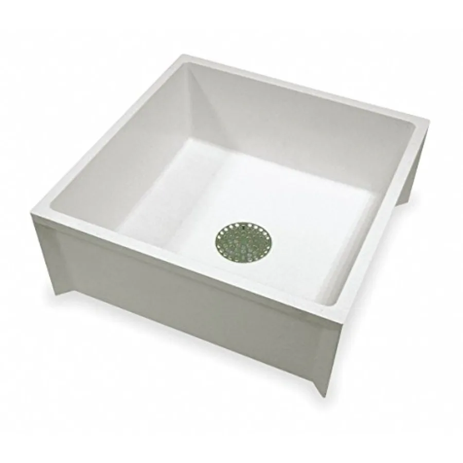 24" x 24" x 10" White Mop Sink, 10" Bowl Depth, Durastone
24" x 24" x 10" White Mop Sink, 10" Bowl Depth, Durastone