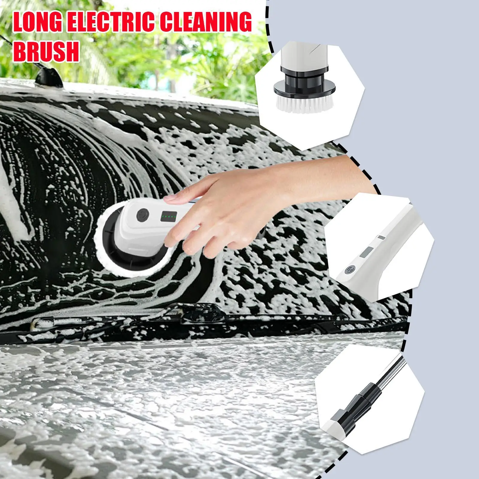 Electric Bathroom Scrubbing Brush Adjustable Safe Waterproof Long Lasting Battery Tool Cordless Spin Scrubber For Home Shower
Electric Bathroom Scrubbing Brush Adjustable Safe Waterproof Long Lasting Battery Tool Cordless Spin Scrubber For Home Shower