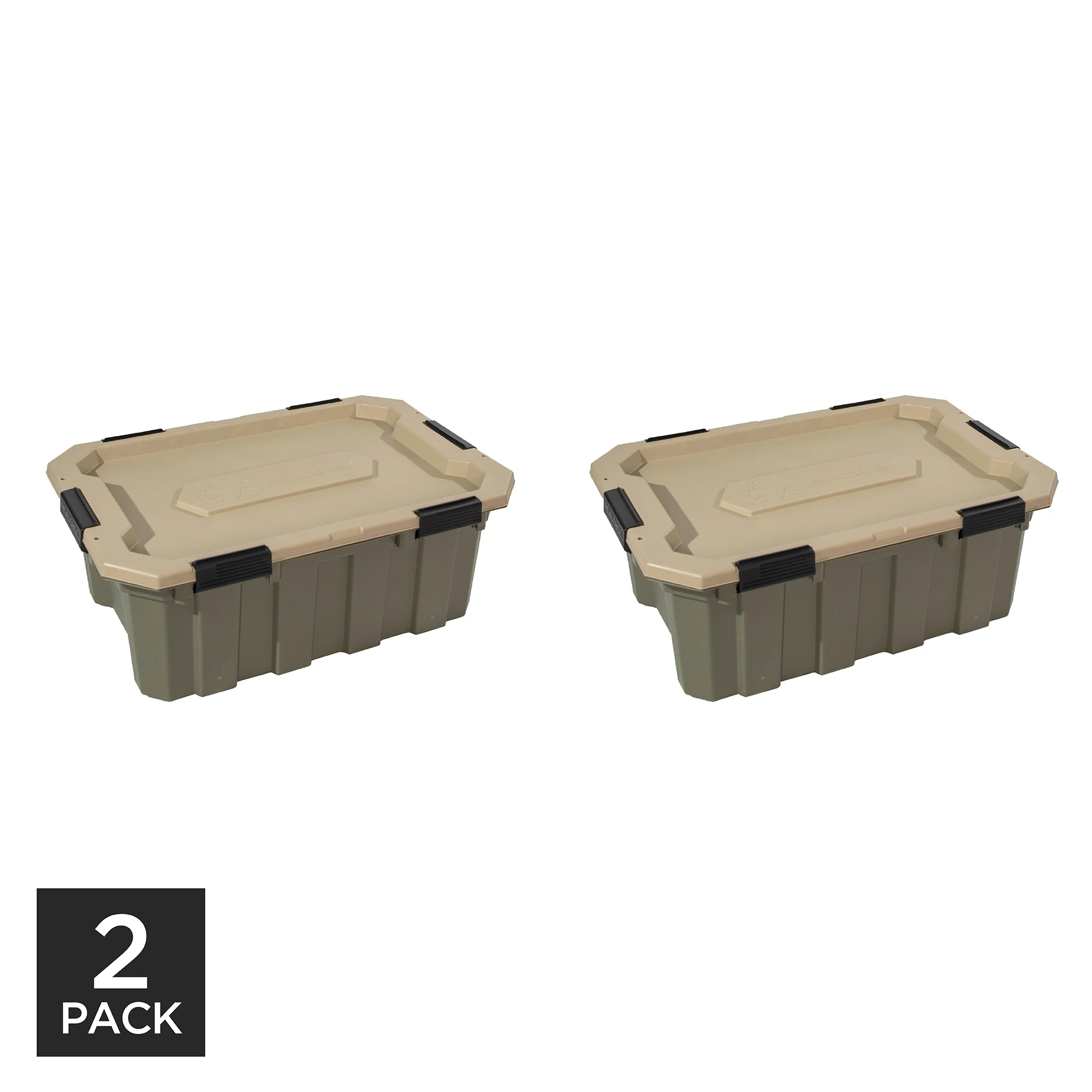 WEATHERMAX™ 18 Gallon Green and Tan Storage Tote with Latching Lid, Heavy Duty Plastic Storage Bin, Pack of 2
WEATHERMAX™ 18 Gallon Green and Tan Storage Tote with Latching Lid, Heavy Duty Plastic Storage Bin, Pack of 2
