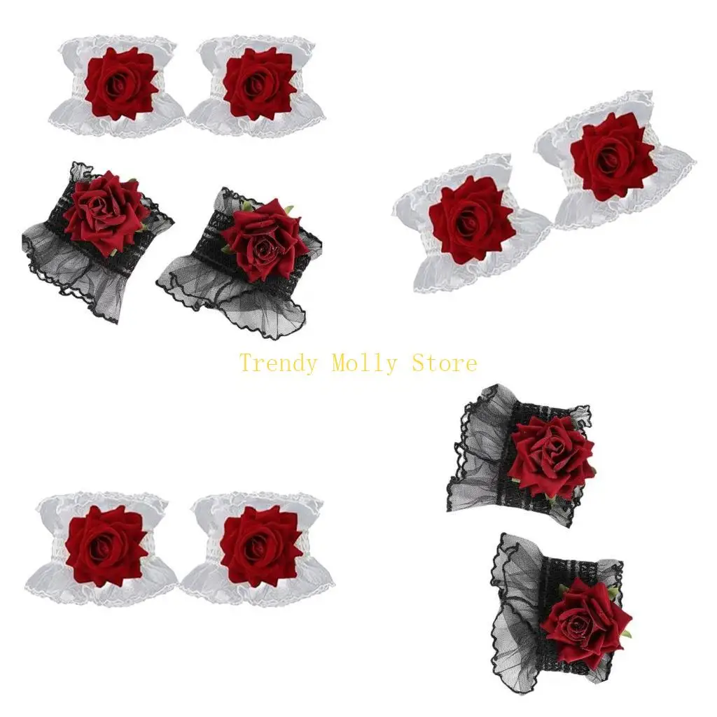 N5KB Women Fingerless Gloves Rose Ruffle Arm Sleeves Hand Sleeves Oversleeve
N5KB Women Fingerless Gloves Rose Ruffle Arm Sleeves Hand Sleeves Oversleeve