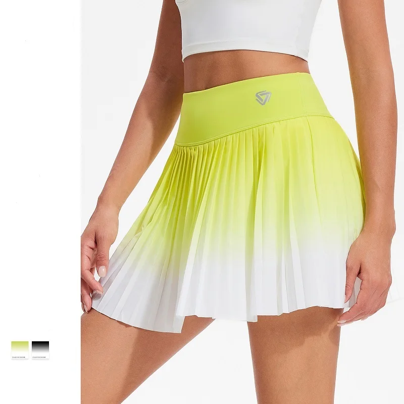 Fashion Casual Tennis Skirt Spring Summer Fake Two Anti-Slip Gradual Pleated Skirt Fashion High Waist Sports Fitness Yoga Skirt
Fashion Casual Tennis Skirt Spring Summer Fake Two Anti-Slip Gradual Pleated Skirt Fashion High Waist Sports Fitness Yoga Skirt