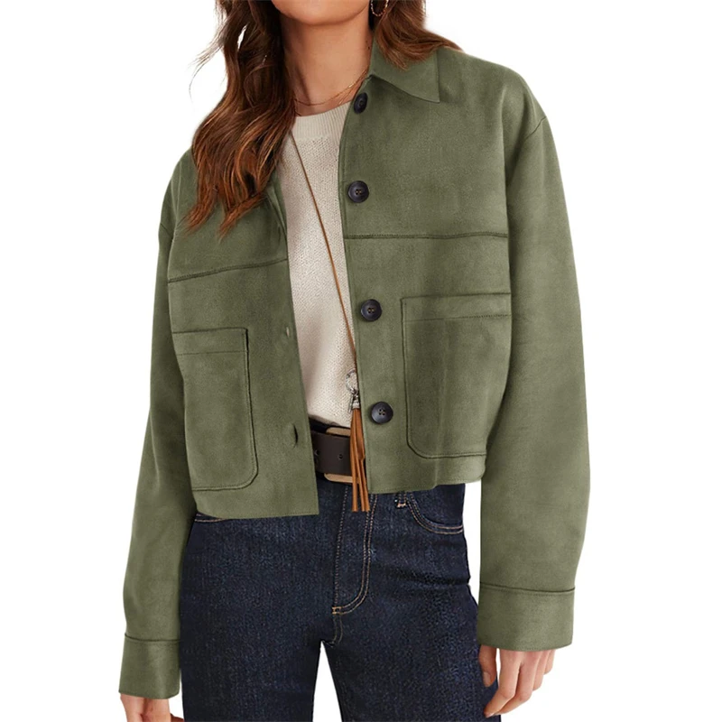Женская укороченная куртка из замшевой ткани, повседневная, легкая, осенняя, модная, новинка 2026 года, однобортная, в европейско-американском стиле, трендовая зимняя куртка
Женская укороченная куртка из замшевой ткани, повседневная, легкая, осенняя, модная, новинка 2026 года, однобортная, в европейско-американском стиле, трендовая зимняя куртка