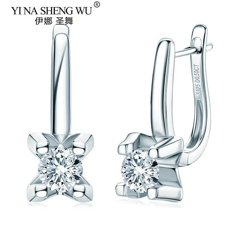 925 Sterling Silver Moissan Stud Earrings 0.5 Carat New Bull Head European and American Style Ladies Stud Earrings Gift for Girl
925 Sterling Silver Moissan Stud Earrings 0.5 Carat New Bull Head European and American Style Ladies Stud Earrings Gift for Girl