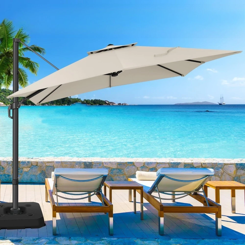 10ft Umbrella Outdoor Patio Umbrella, Windproof Heavy Duty Double Top Offset Umbrella,Cantilever Pool Umbrella with 360°Rotation
10ft Umbrella Outdoor Patio Umbrella, Windproof Heavy Duty Double Top Offset Umbrella,Cantilever Pool Umbrella with 360°Rotation