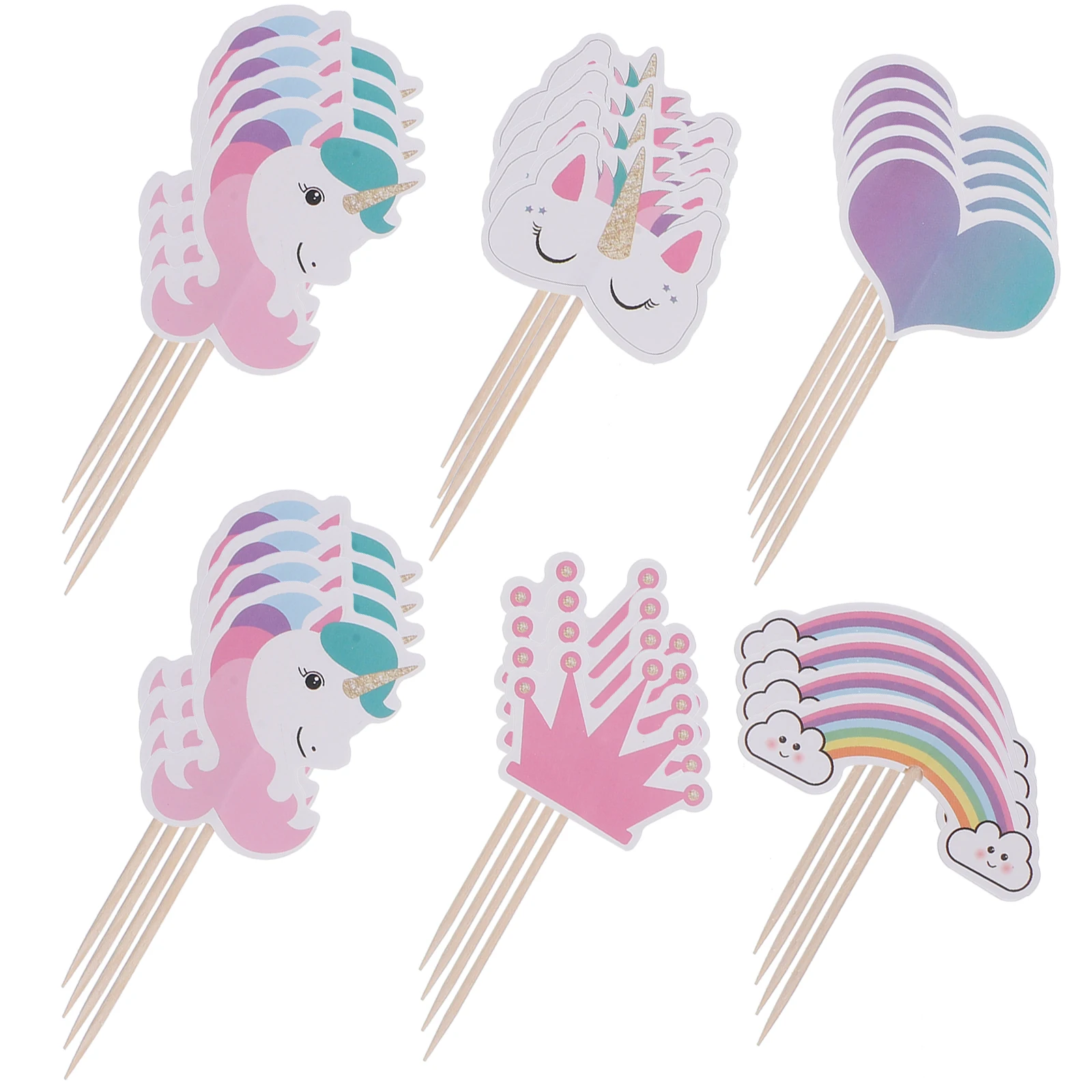 24 Pcs Toppers Pick Toppers Decorative Paper Rainbow Birthday Party Decorations Kids Cake Scenic Creative
24 Pcs Toppers Pick Toppers Decorative Paper Rainbow Birthday Party Decorations Kids Cake Scenic Creative