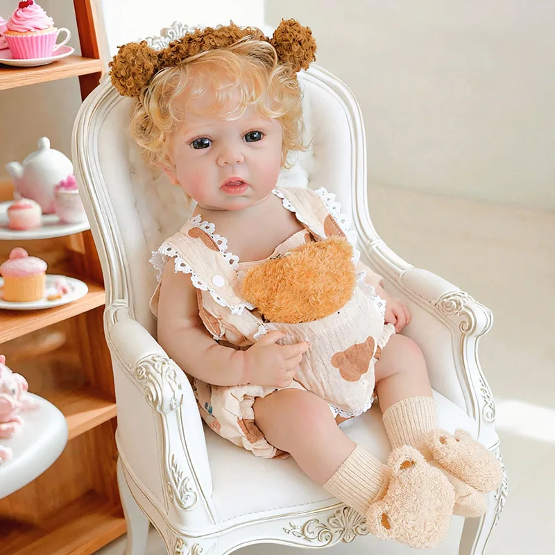 48cm Blonde Curly Hair Reborn Doll with Full Vinyl Body Hand Paint Skin with Visible Veins Kids Safe Toy
48cm Blonde Curly Hair Reborn Doll with Full Vinyl Body Hand Paint Skin with Visible Veins Kids Safe Toy