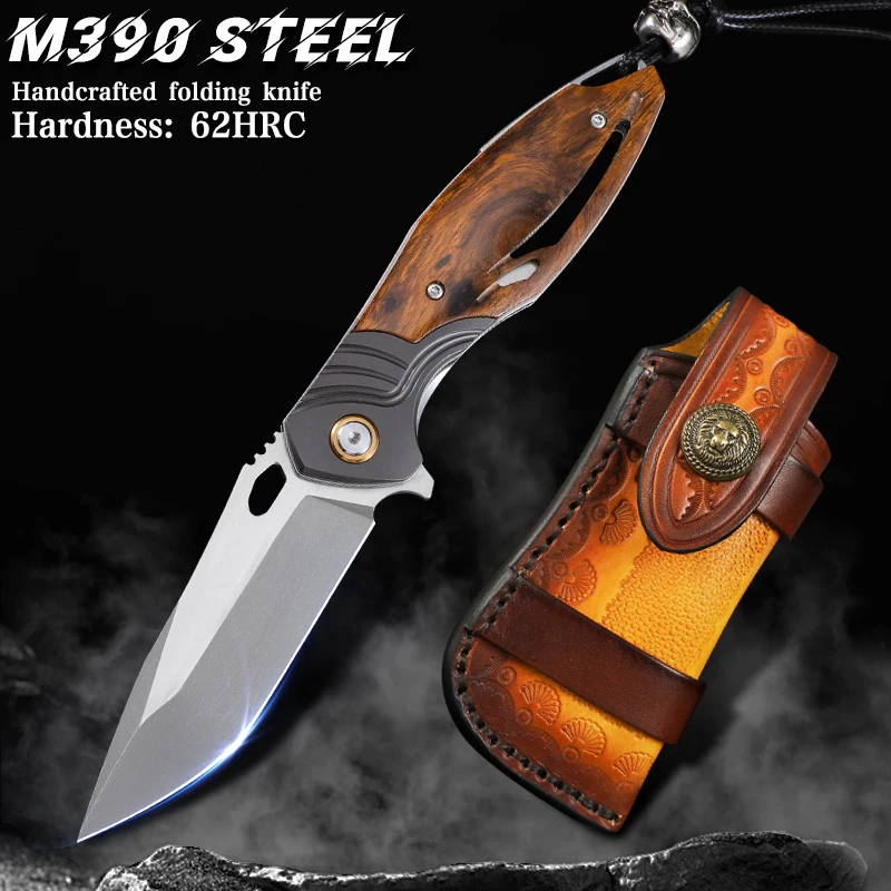 Outdoor Folding Knife - Austrian M390 Powdered Steel, Sand-Colored Ironwood Handle Outdoor, Camping, Hunting, Survival, EDC Tool
Outdoor Folding Knife - Austrian M390 Powdered Steel, Sand-Colored Ironwood Handle Outdoor, Camping, Hunting, Survival, EDC Tool