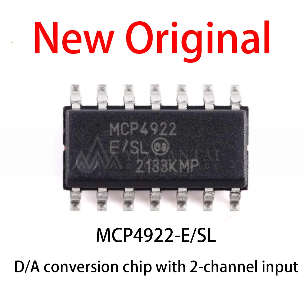 (5-20Pcs/Lot) 100% New original MCP4922-E/SL MCP4922 SOP14 D/A conversion chip with 2-channel input
(5-20Pcs/Lot) 100% New original MCP4922-E/SL MCP4922 SOP14 D/A conversion chip with 2-channel input