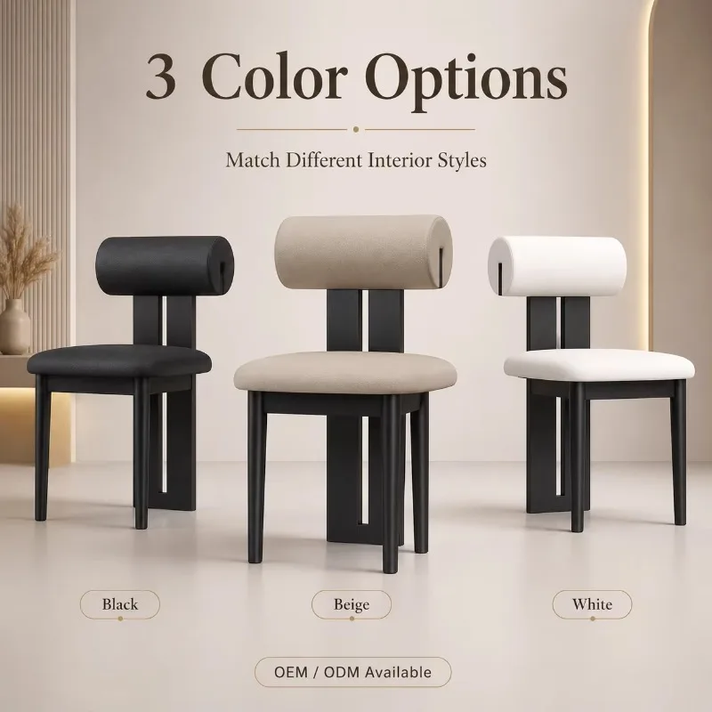 Modern Solid Wood Dining Chair Soft Fabric Upholstered Ergonomic Cylinder Backrest Restaurant Hotel Commercial Dining Side Chair
Modern Solid Wood Dining Chair Soft Fabric Upholstered Ergonomic Cylinder Backrest Restaurant Hotel Commercial Dining Side Chair