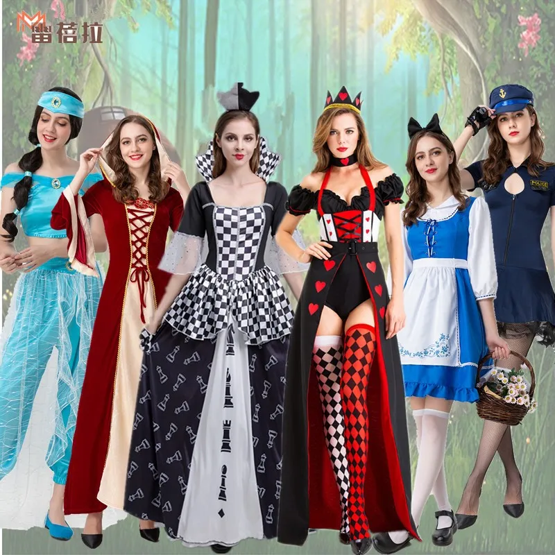 Halloween Alice in Wonderland Red Queen Dress Costume Court Queen Maid Outfit Performance Gown Traditional Chinese Ethnic Wear
Halloween Alice in Wonderland Red Queen Dress Costume Court Queen Maid Outfit Performance Gown Traditional Chinese Ethnic Wear