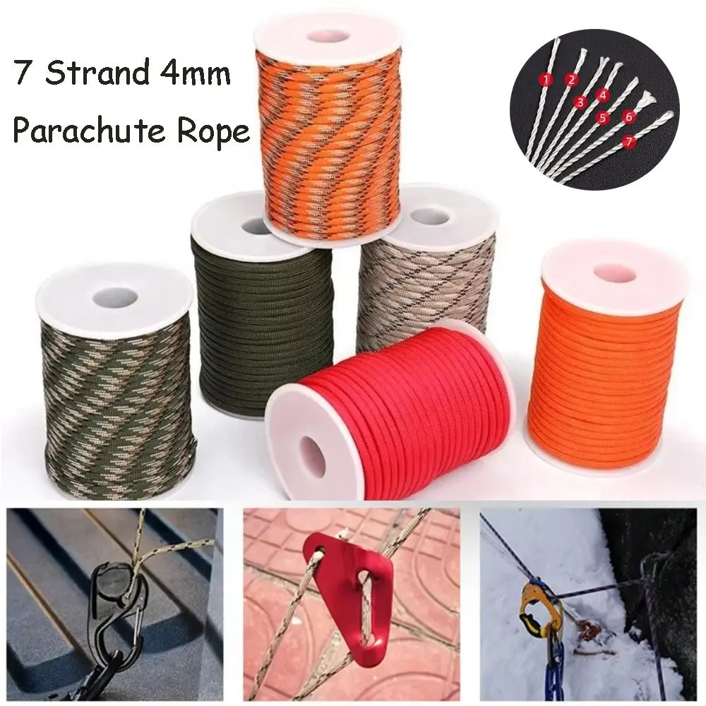 7 Strand 4mm Parachute Rope Handmade Braiding Ultra Stron Umbrella Cord Wear Resistant Clothesline DIY Bracelet Cord
7 Strand 4mm Parachute Rope Handmade Braiding Ultra Stron Umbrella Cord Wear Resistant Clothesline DIY Bracelet Cord