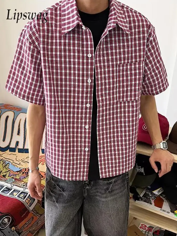 Trendy Mens Short Sleeve Shirt Tops 2026 Spring Summer Vintage Plaid Printing Shirts Men Casual Button-up Turn-down Collar Shirt
Trendy Mens Short Sleeve Shirt Tops 2026 Spring Summer Vintage Plaid Printing Shirts Men Casual Button-up Turn-down Collar Shirt