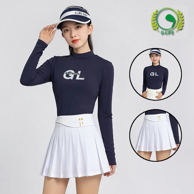 G-Life новая женская одежда для гольфа, весенне-осенняя рубашка с круглым вырезом, топ с длинными рукавами, быстросохнущая футболка, женская теннисная плиссированная юбка
G-Life новая женская одежда для гольфа, весенне-осенняя рубашка с круглым вырезом, топ с длинными рукавами, быстросохнущая футболка, женская теннисная плиссированная юбка