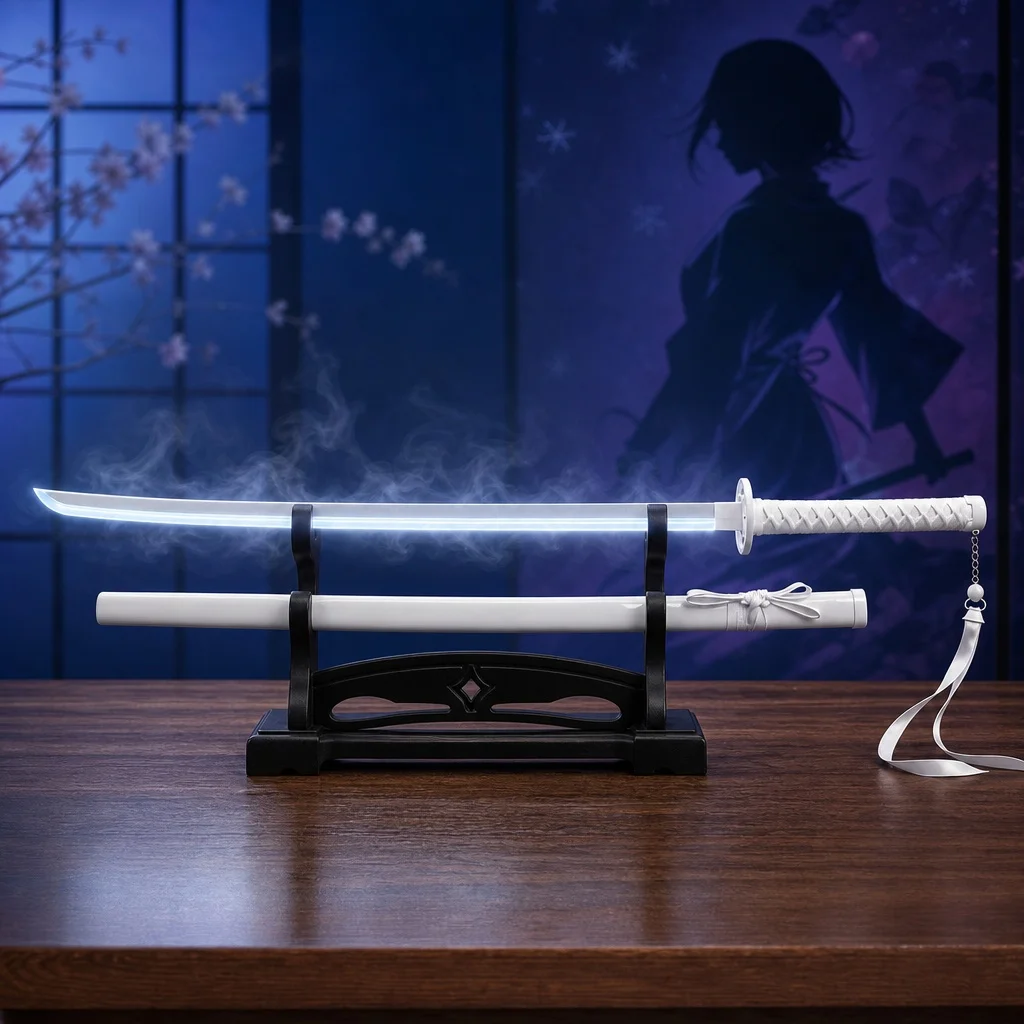 39inch Vapour Bleach Katana Luminous Smoke Rukia Sword LED Glow Real Size Japanese Samurai Sabre Anime Cosplay Prop Toy Gifts
39inch Vapour Bleach Katana Luminous Smoke Rukia Sword LED Glow Real Size Japanese Samurai Sabre Anime Cosplay Prop Toy Gifts