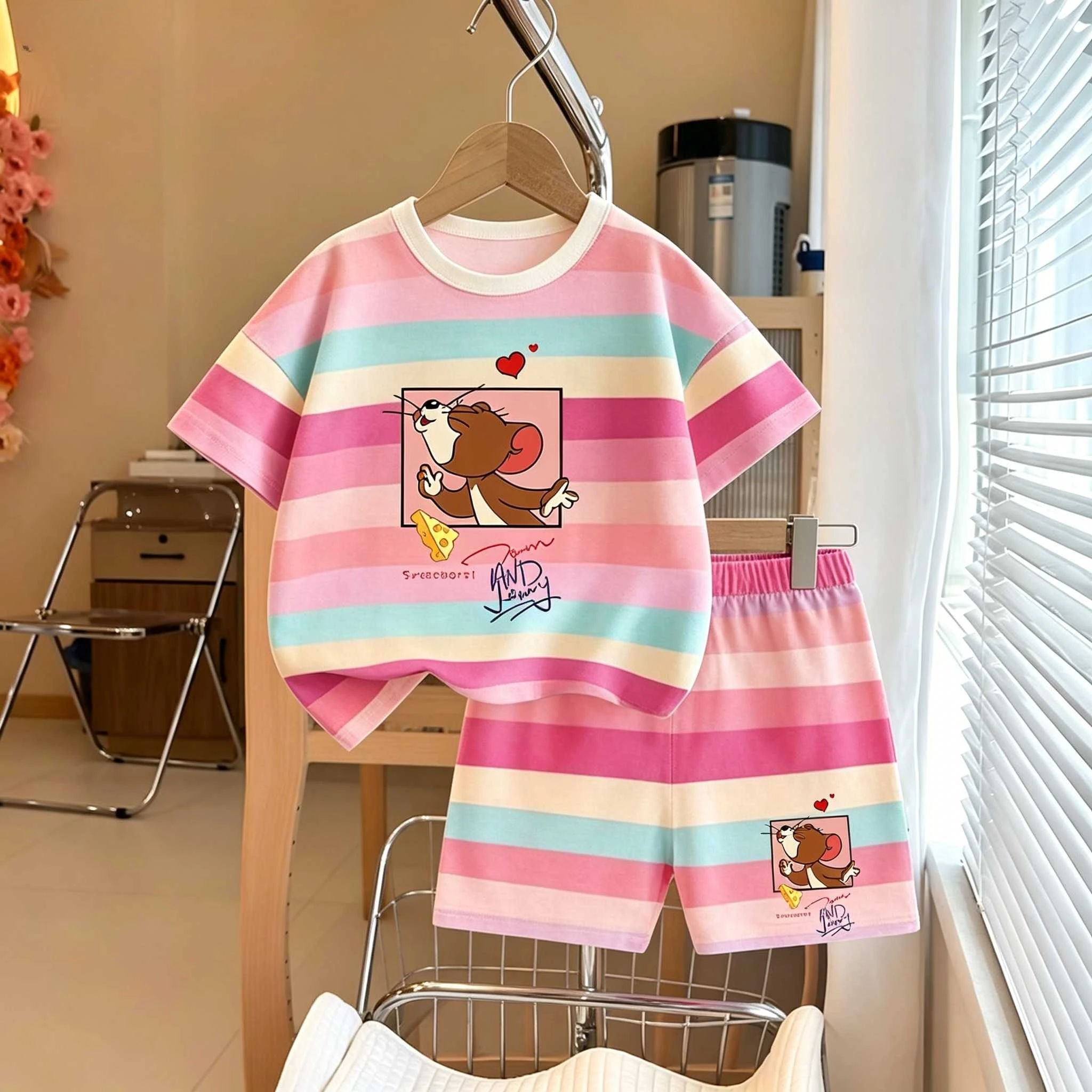 Tom and Jerry Girls BOYS T-shirt Cute Shorts Sets Summer Clothing Kids Short Sleeve Tops Casual Pants Home Wear Gifts 2026
Tom and Jerry Girls BOYS T-shirt Cute Shorts Sets Summer Clothing Kids Short Sleeve Tops Casual Pants Home Wear Gifts 2026