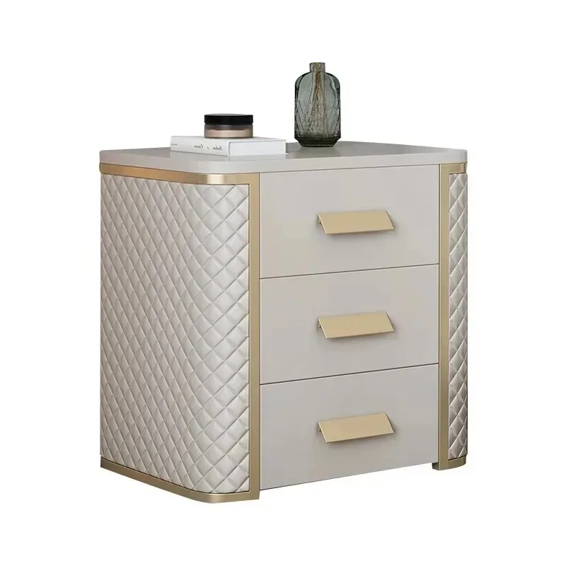 Modern simple solid wood bedside table Bedroom bedside table High-end rock slab countertop storage cabinet Free installation
Modern simple solid wood bedside table Bedroom bedside table High-end rock slab countertop storage cabinet Free installation