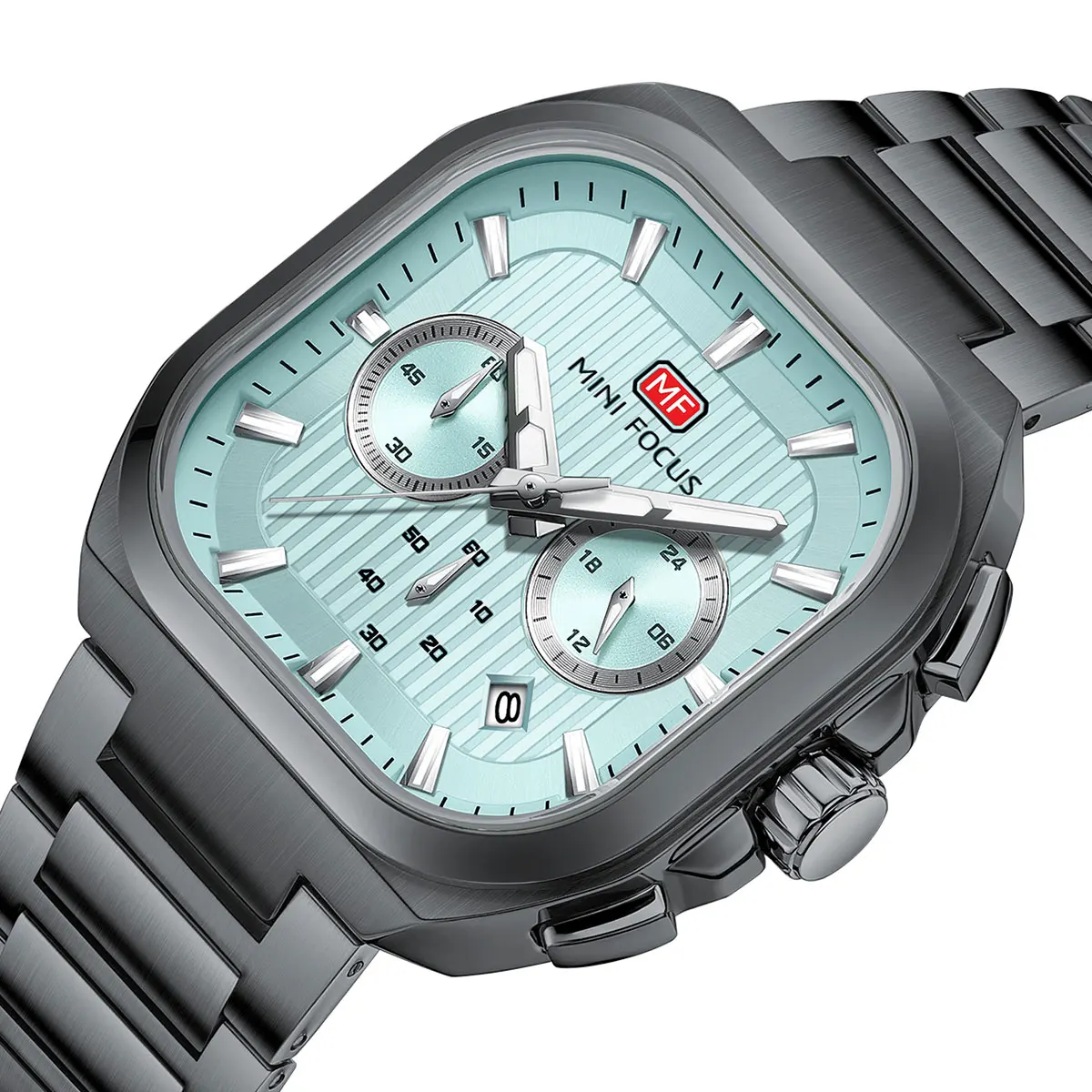 MINI FOCUS Men's Multifunction Quartz Watch Square Dial Luminous Waterproof Casual Wristwatch with Date Stainless Steel Strap
MINI FOCUS Men's Multifunction Quartz Watch Square Dial Luminous Waterproof Casual Wristwatch with Date Stainless Steel Strap