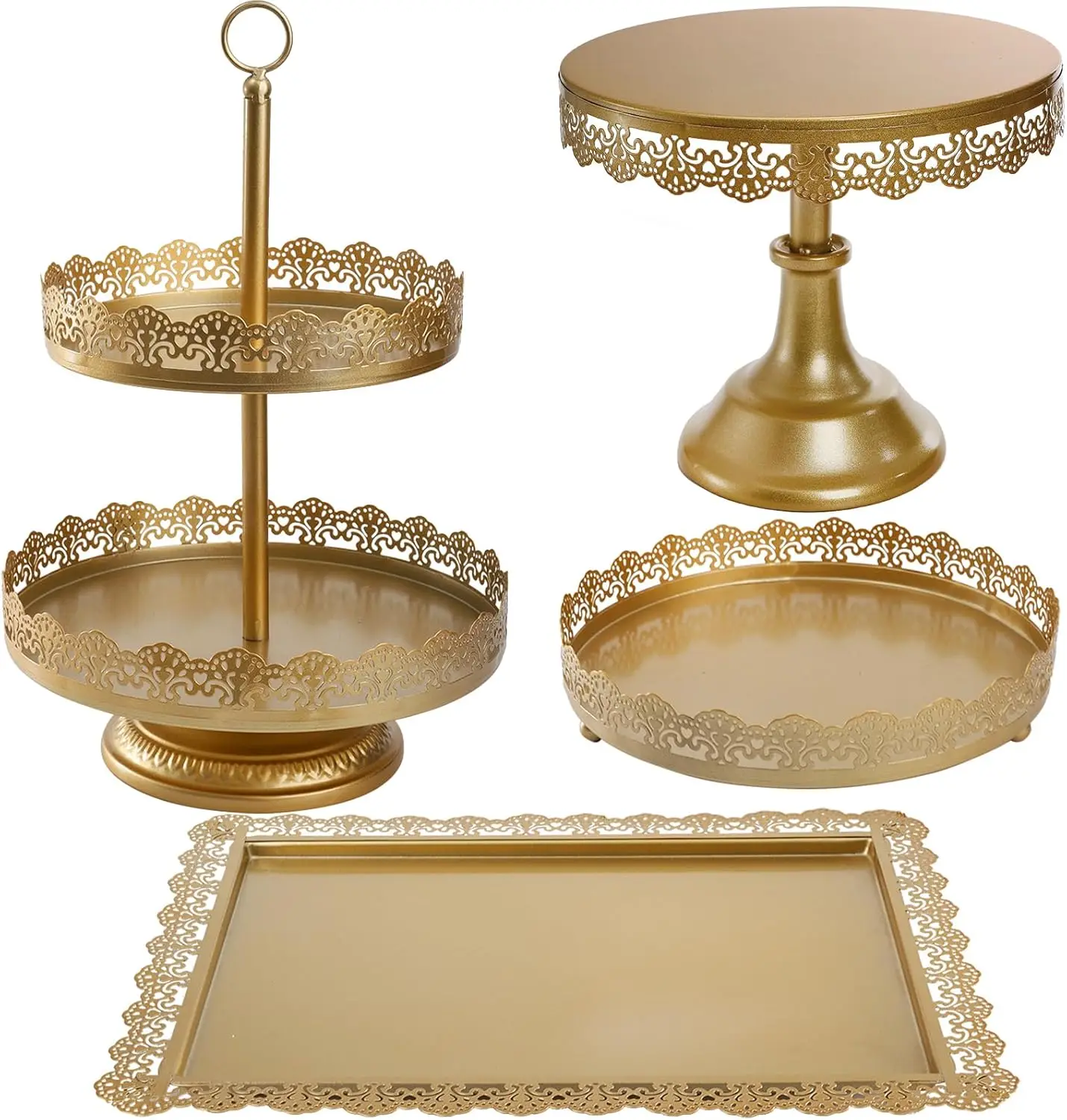 Набор из 4-х золотых металлических подставок для торта, многоярусная подставка для десертов для свадеб, дней рождения и вечеринок
Набор из 4-х золотых металлических подставок для торта, многоярусная подставка для десертов для свадеб, дней рождения и вечеринок