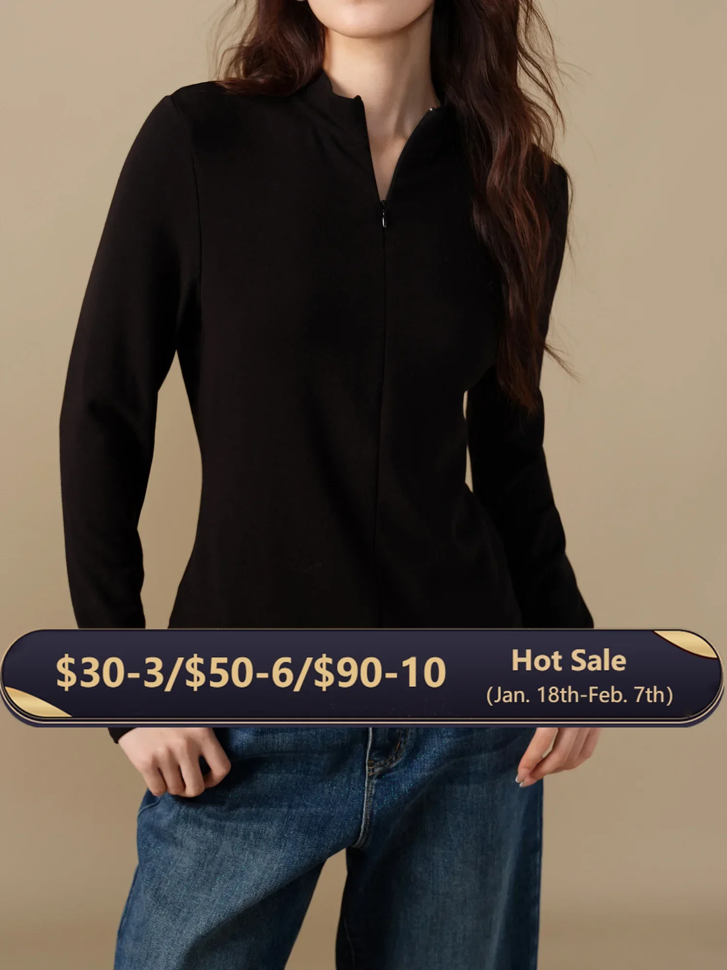 DUSHU【3 Colors】Women Pullover Top Half Zipper Placket Female Winter Black Long Sleeve Top Stand Collar Women Pullovers 24DS84194
DUSHU【3 Colors】Women Pullover Top Half Zipper Placket Female Winter Black Long Sleeve Top Stand Collar Women Pullovers 24DS84194