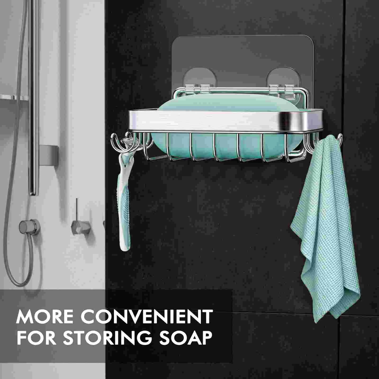 HOMEMAXS Soap Holder 304 Stainless Steel Bar Soap Holder with Traceless Adhesive Tape Sponge Tray for Bathroom and Kitchen Sink
HOMEMAXS Soap Holder 304 Stainless Steel Bar Soap Holder with Traceless Adhesive Tape Sponge Tray for Bathroom and Kitchen Sink
