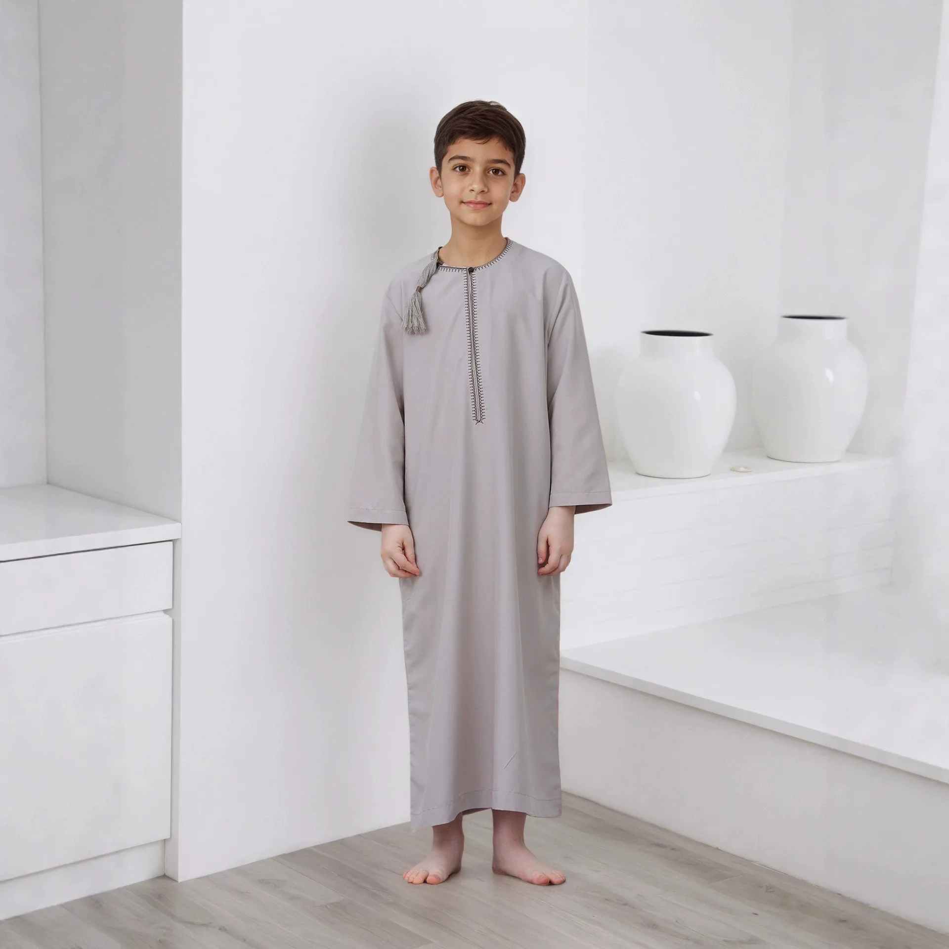 Muslim Boy Kids Tassel Embroidery Jubba Thobe Dress Saudi Arab Robe Dishdasha Abaya Kaftan Islam Clothing Child Djellaba Caftan
Muslim Boy Kids Tassel Embroidery Jubba Thobe Dress Saudi Arab Robe Dishdasha Abaya Kaftan Islam Clothing Child Djellaba Caftan