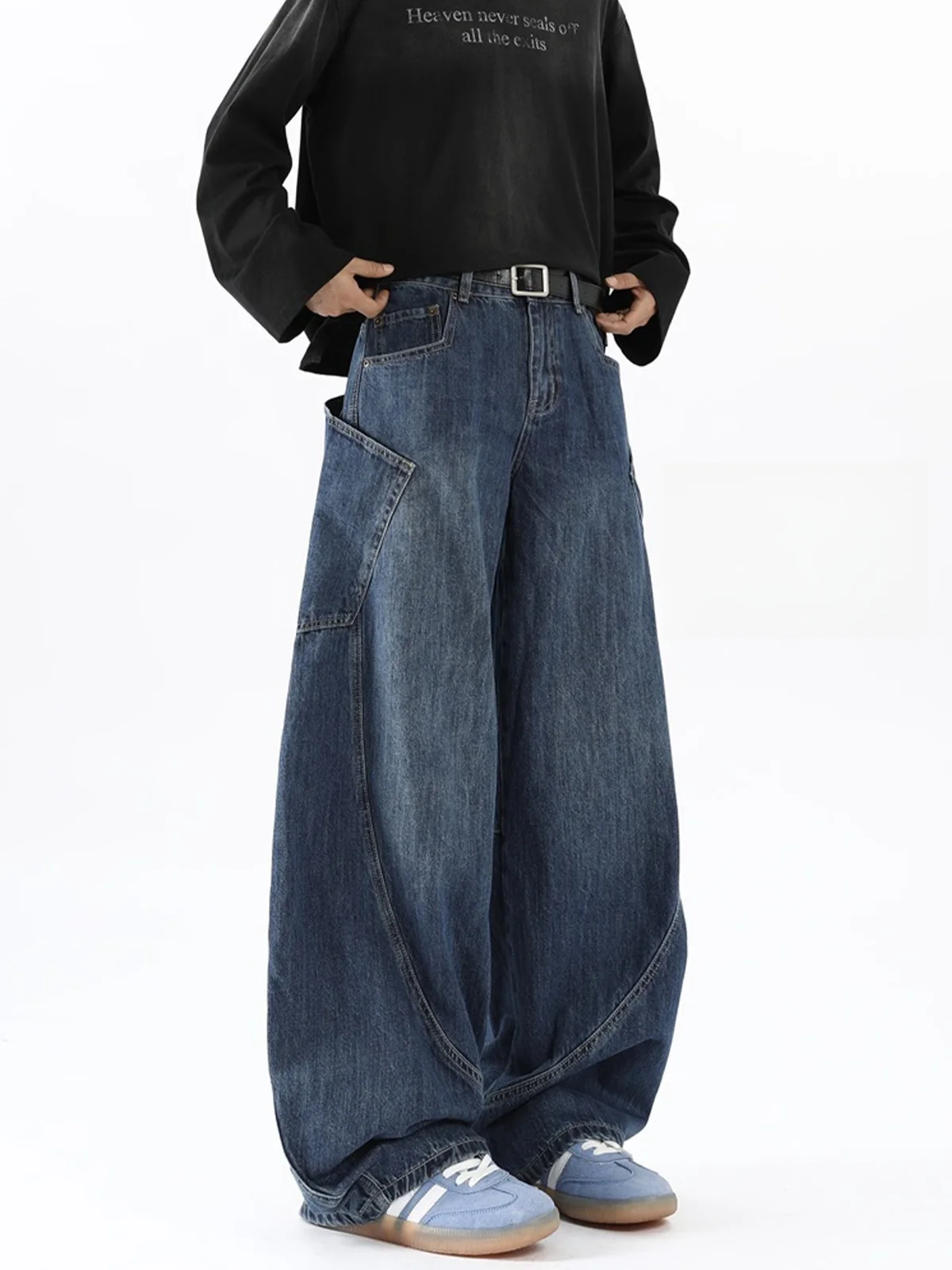 American High Street Wide Leg Knife Jeans Men Trendy Brand Small Design Loose Fit Casual Long Pants with Big Pockets
American High Street Wide Leg Knife Jeans Men Trendy Brand Small Design Loose Fit Casual Long Pants with Big Pockets