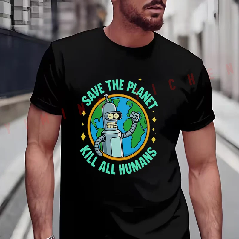 Humorous Cartoon Robot - SAVE THE PLANET Graphic Design Moto T-shirt Moto Men Summer TShirts Casual High Quelity O-neck Tops Tee
Humorous Cartoon Robot - SAVE THE PLANET Graphic Design Moto T-shirt Moto Men Summer TShirts Casual High Quelity O-neck Tops Tee