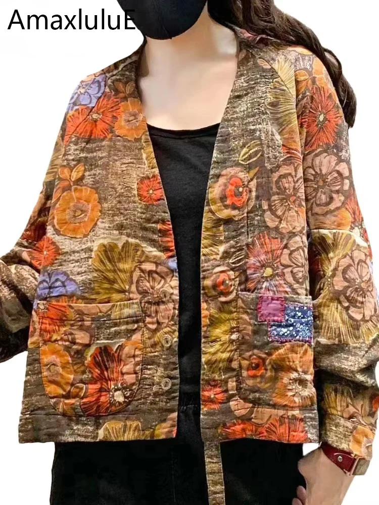 Amax luluE 2024 Fall Clothes Korean Womens Fashion Loose Printed Linen Jackets Ladies Luxury Casual Vintage Floral Cotton Coats
Amax luluE 2024 Fall Clothes Korean Womens Fashion Loose Printed Linen Jackets Ladies Luxury Casual Vintage Floral Cotton Coats