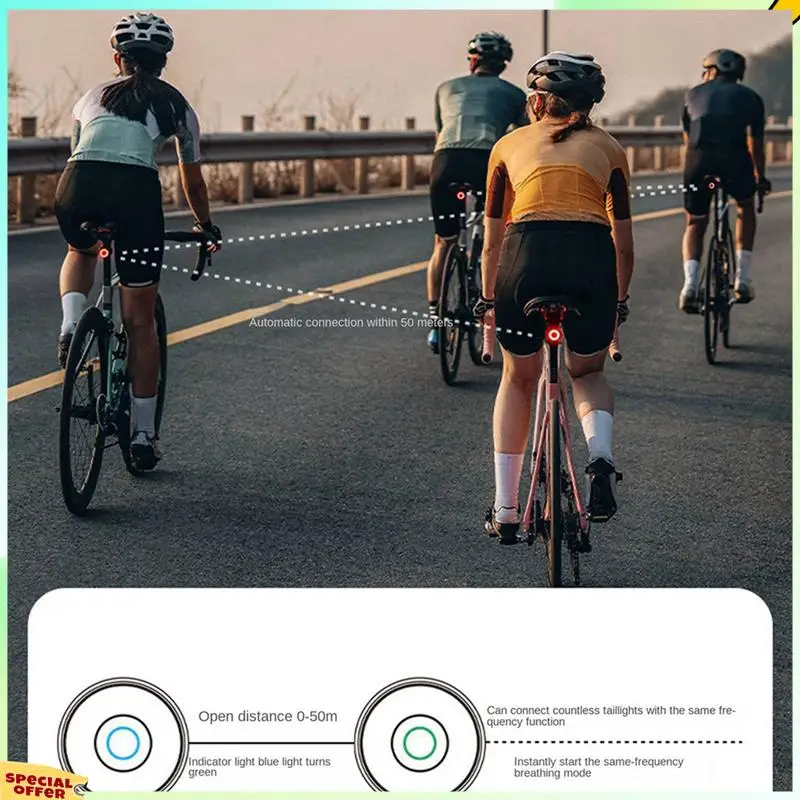 TURE 2X ROCKBROS Smart Brake Sensing Bike Tail Light Ipx6 Waterproof LED USB Rechargeable Bicycle Rear Light R5
TURE 2X ROCKBROS Smart Brake Sensing Bike Tail Light Ipx6 Waterproof LED USB Rechargeable Bicycle Rear Light R5